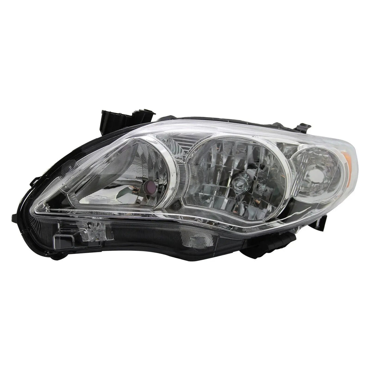 Pair of Chrome Headlights Headlamps Assembly for 2011-2013 Toyota Corolla