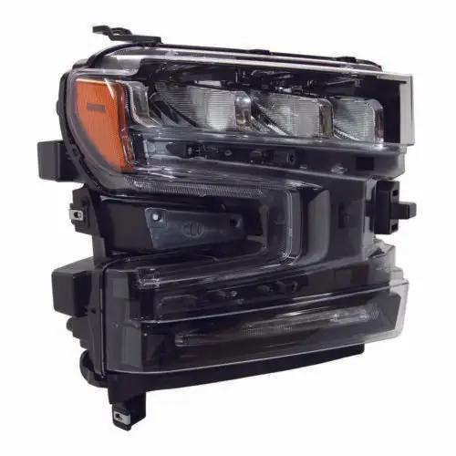 Black LED Headlights Assembly w/Bulbs w/DRL L+R for 2019-2021 Chevy Silverado 1500