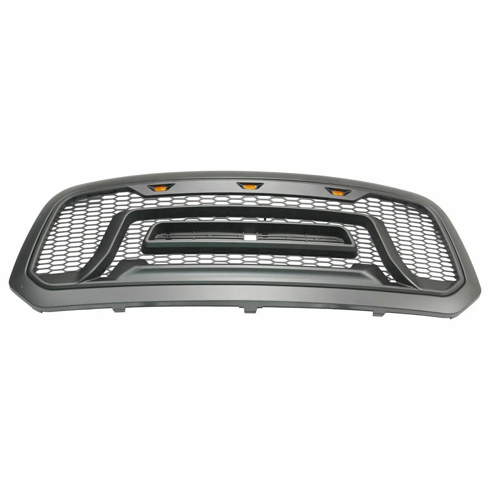 Matte Gray Front Grille Rebel Style w/LED Lights for 2013-2018 Dodge Ram 1500(With "RAM" Letter)