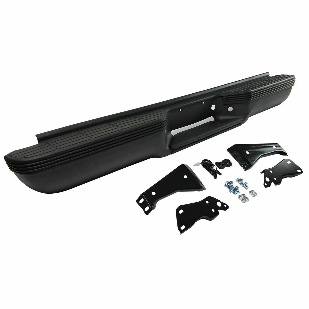 Black Rear Step Bumper for 88-2000 Chevy Silverado GMC Sierra C/K 1500 2500
