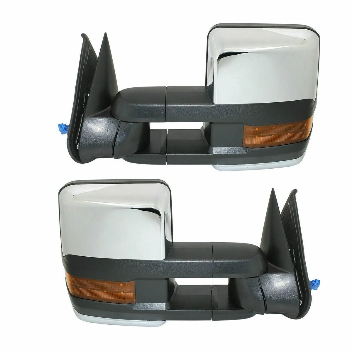 Chrome Tow Mirrors Power Heat Turn Signal for 03-06 Chevy Silverado 1500 2500