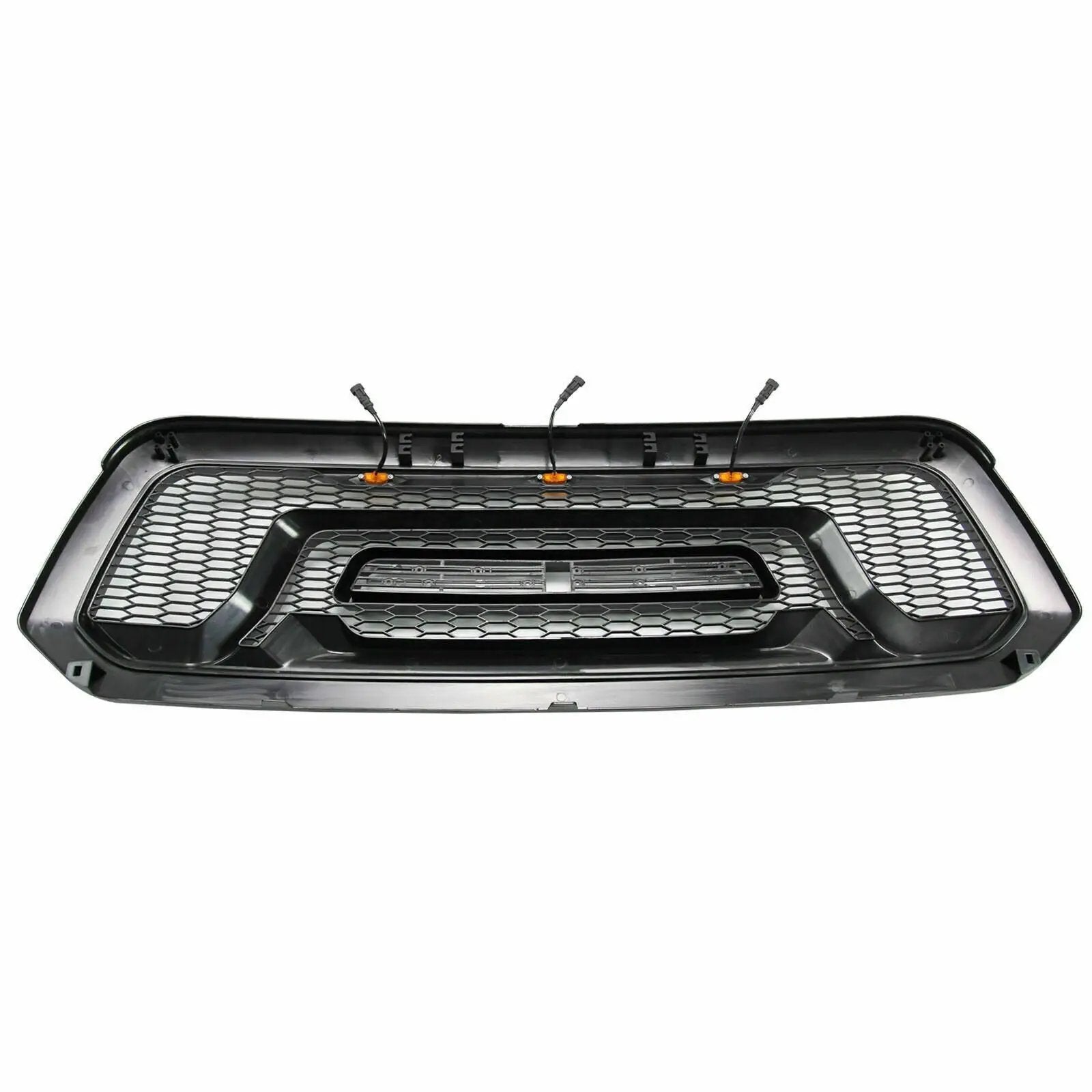 Matte Gray Front Grille Rebel Style w/LED Lights for 2013-2018 Dodge Ram 1500(With "RAM" Letter)