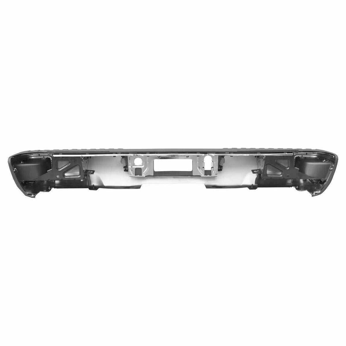 Chrome Rear Step Bumper w/o Sensor Holes For 14-18 Chevy Silverado/Sierra 1500