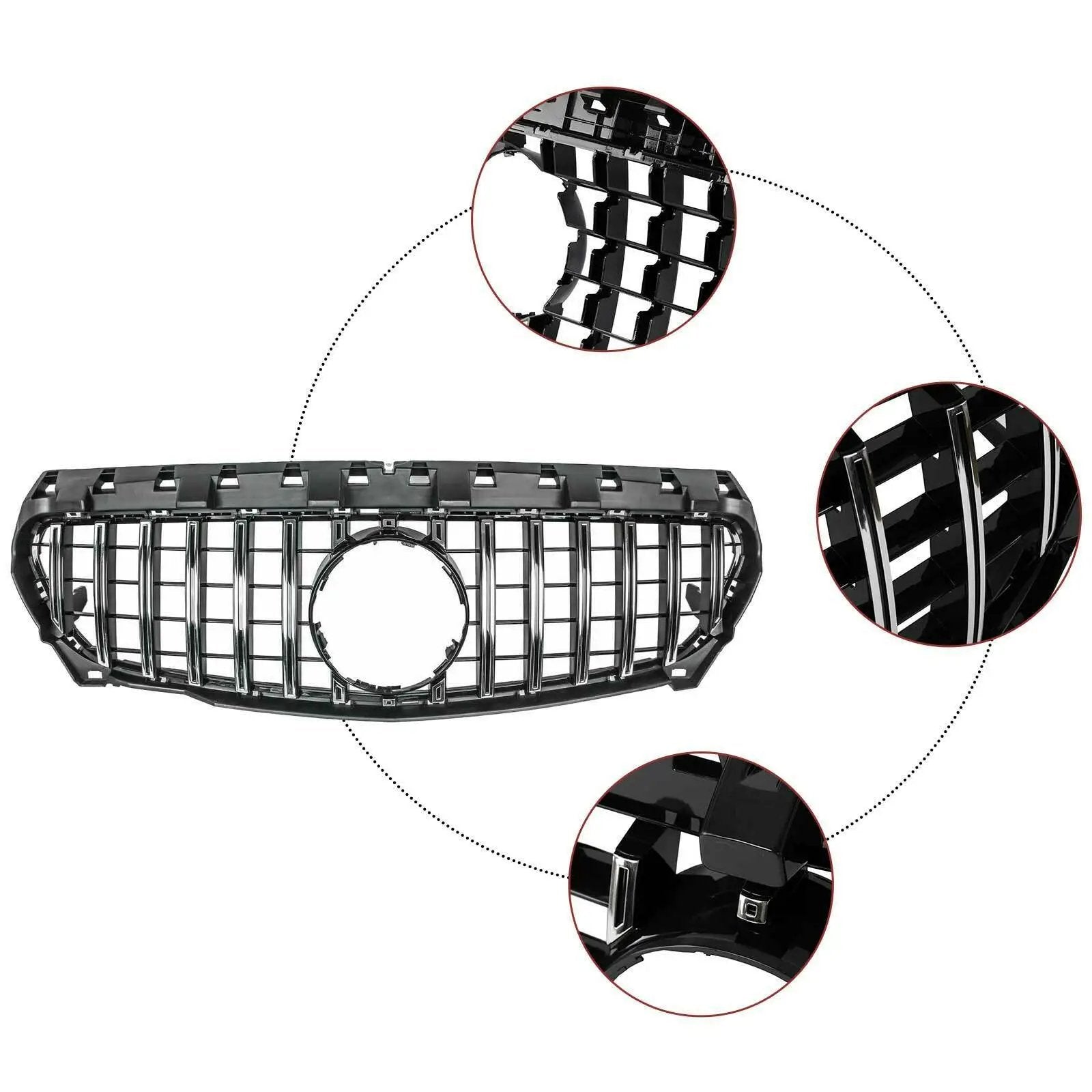 GT-R Chrome Front Grille for Mercedes Benz W117 CLA200 CLA250 13-16