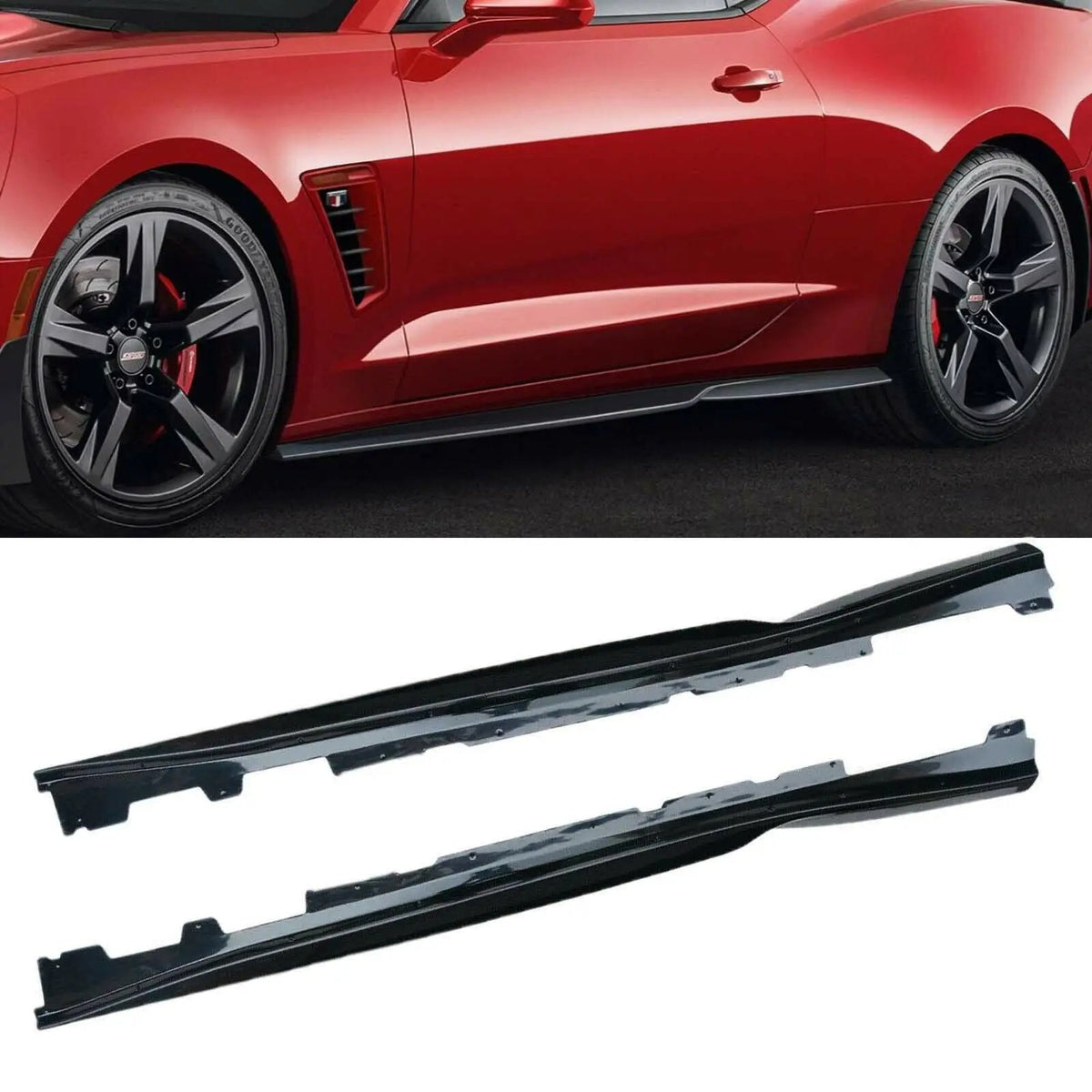 T6 Style Side Skirt Rocker Panel Extension for 16-20 Camaro SS & RS