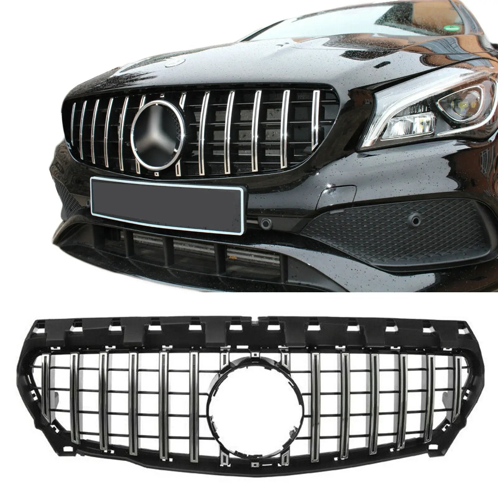 GT-R Chrome Front Grille for Mercedes Benz W117 CLA200 CLA250 13-16