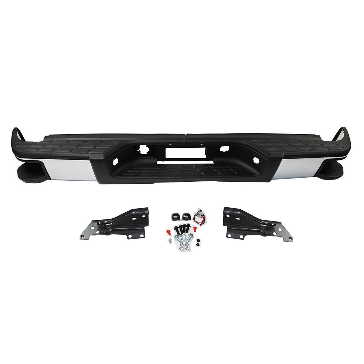 Rear Step Bumper w/Side Pads No Hole for 07-13 Chevy Silverado GMC Sierra 1500