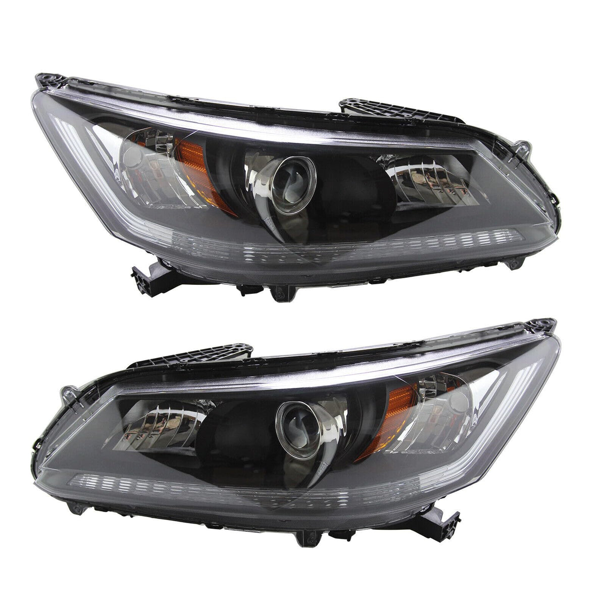 Chrome Halogen Headlights lamps Assembly for 2013-2015 Honda Accord Sedan