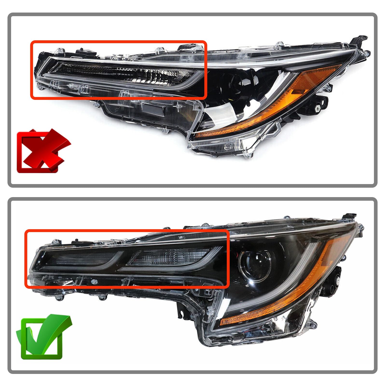 LED Headlights Assembly Headlamps for 2020 2021 Toyota Corolla SE XLE XSE