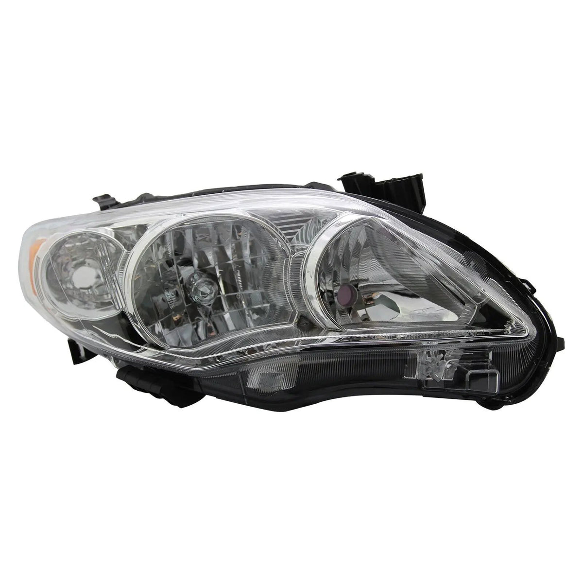 Pair of Chrome Headlights Headlamps Assembly for 2011-2013 Toyota Corolla