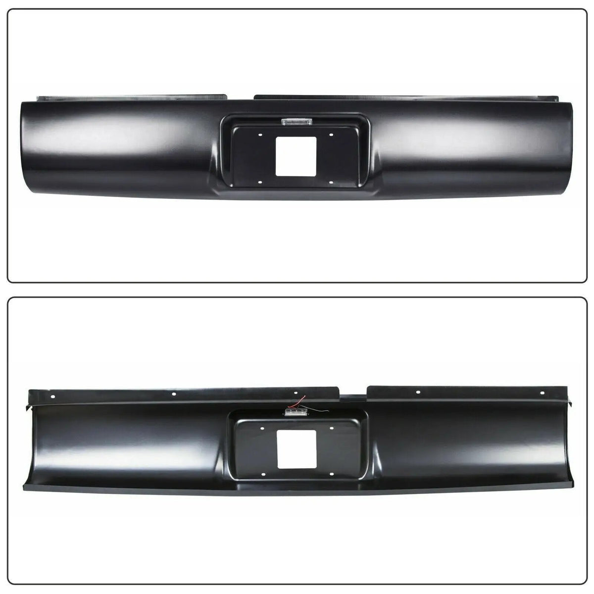 Rear Bumper Roll Pan w/LED License Lamp for 1994-2003 Chevy GMC S10 Sonoma