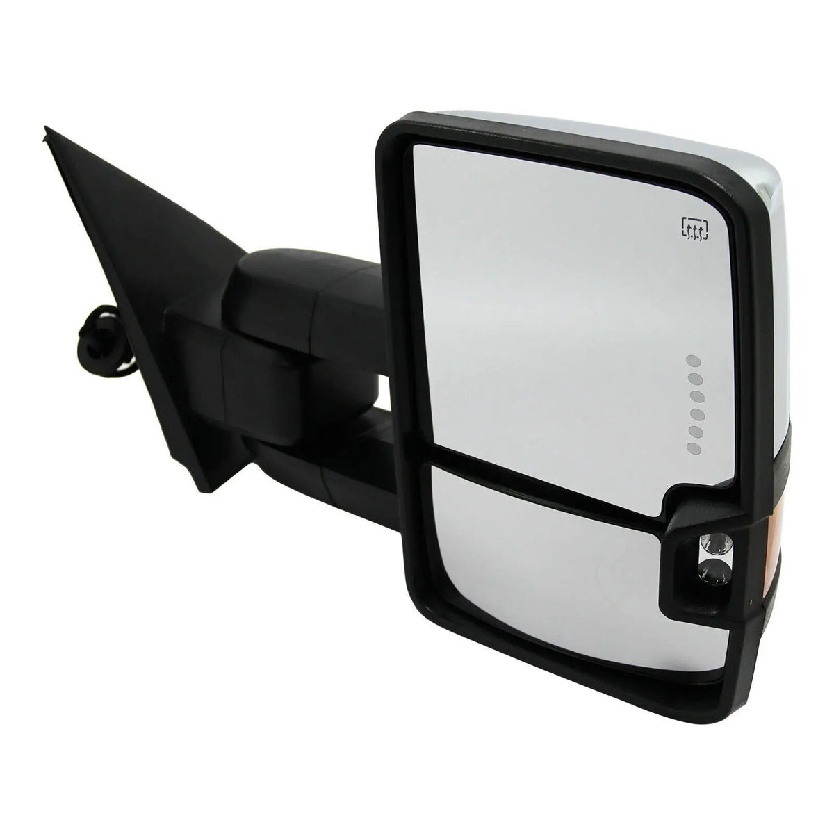 Chrome Tow Mirrors Power Heat Turn Signal for 14-18 Chevy Silverado 1500 2500