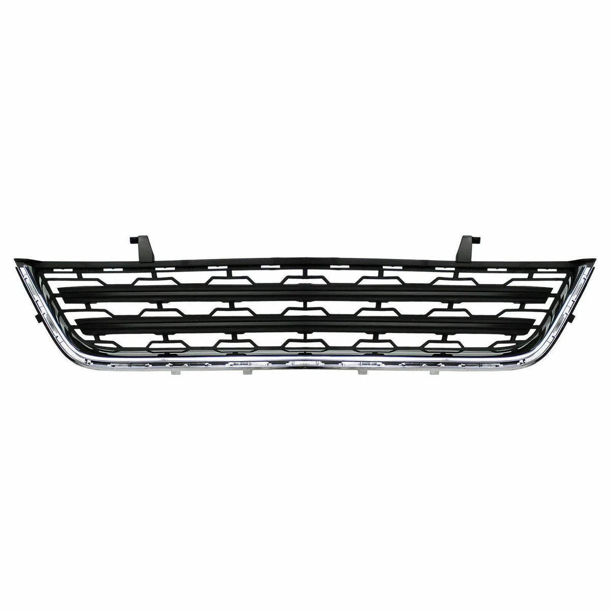 Black Chrome Front Upper & Lower Grille Grill for 2013-2017 Chevy Traverse
