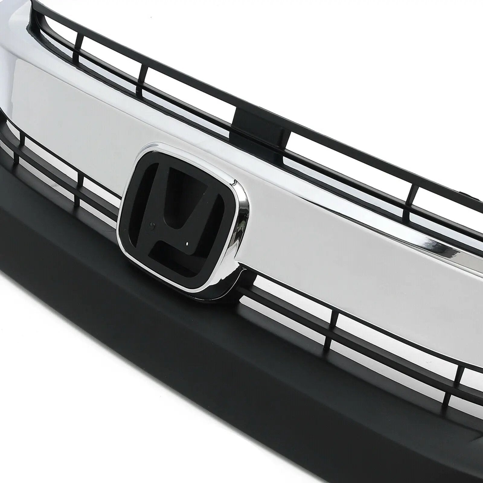 Chrome Front Bumper Upper Grille Grill for 16-18 Honda Civic 10TH GEN