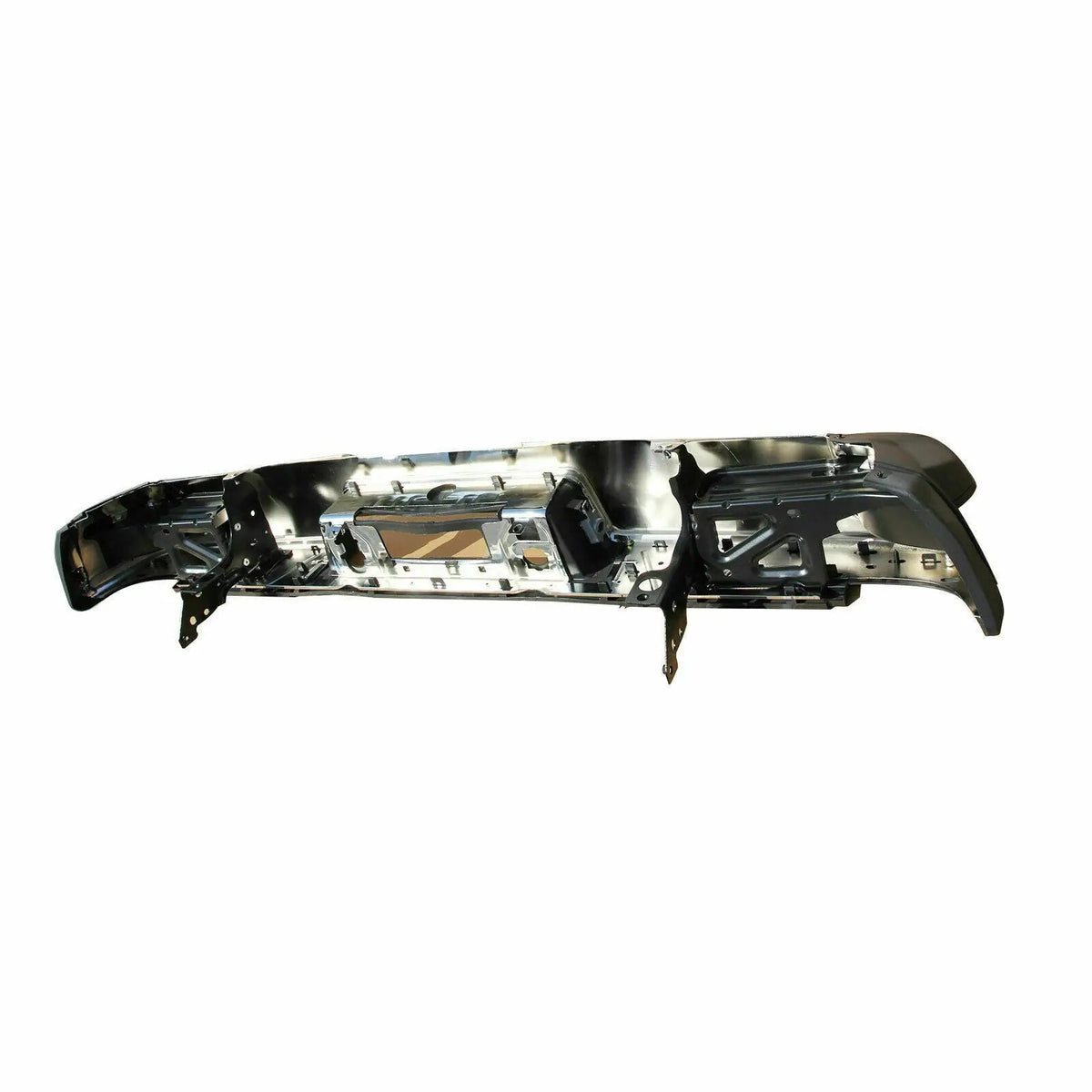Chrome Rear Step Bumper w/o Sensor Holes For 14-18 Chevy Silverado/Sierra 1500