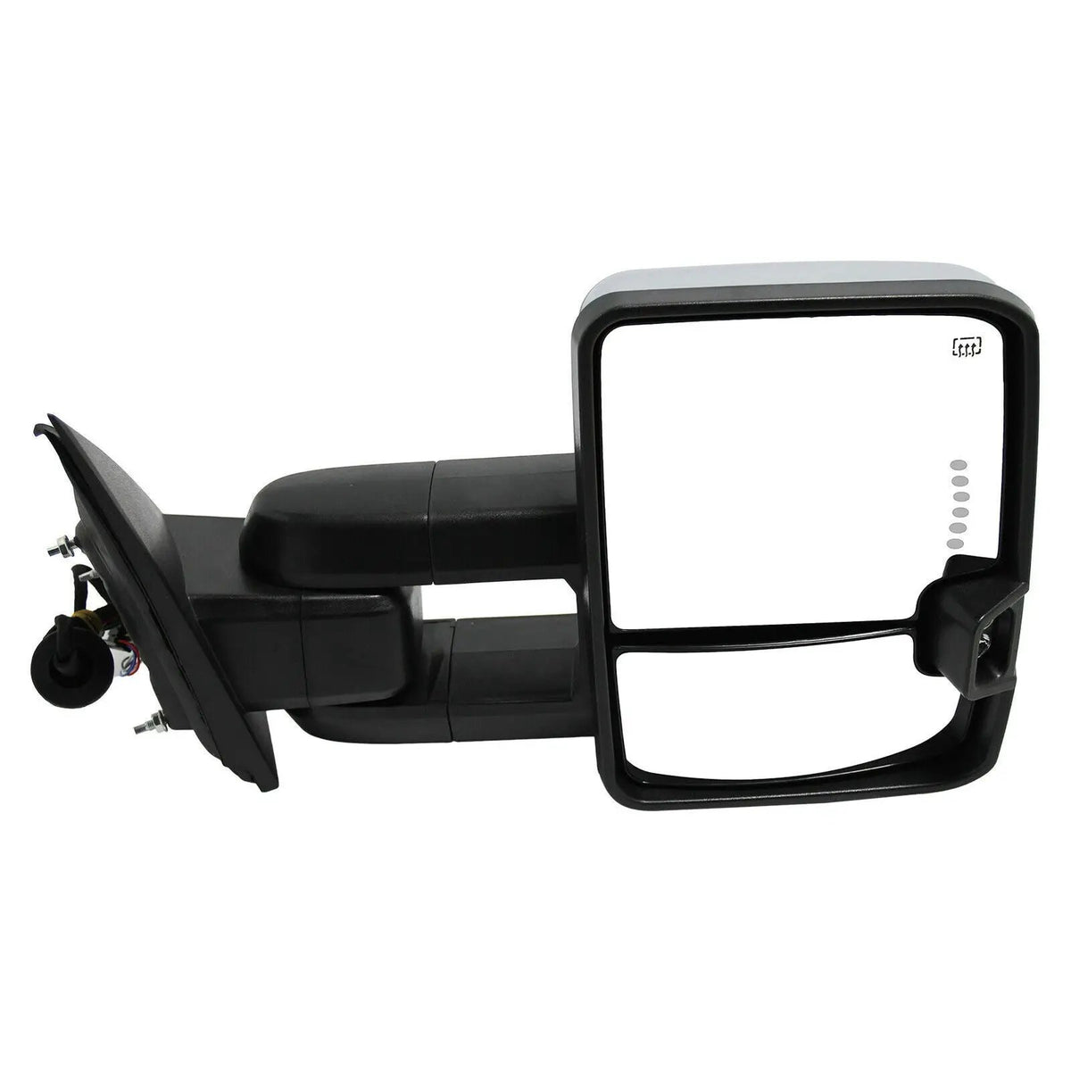 Chrome Tow Mirrors Power Heat Turn Signal for 14-18 Chevy Silverado 1500 2500