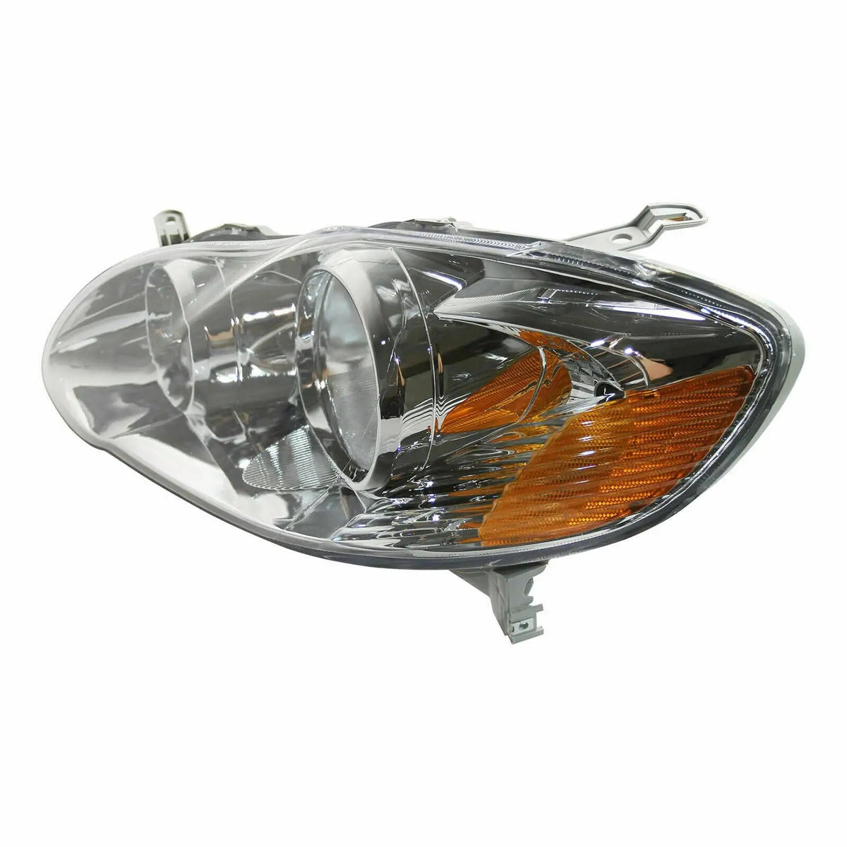 Headlights Assembly Headlamps Chrome Housing for 2003-2008 Toyota Corolla