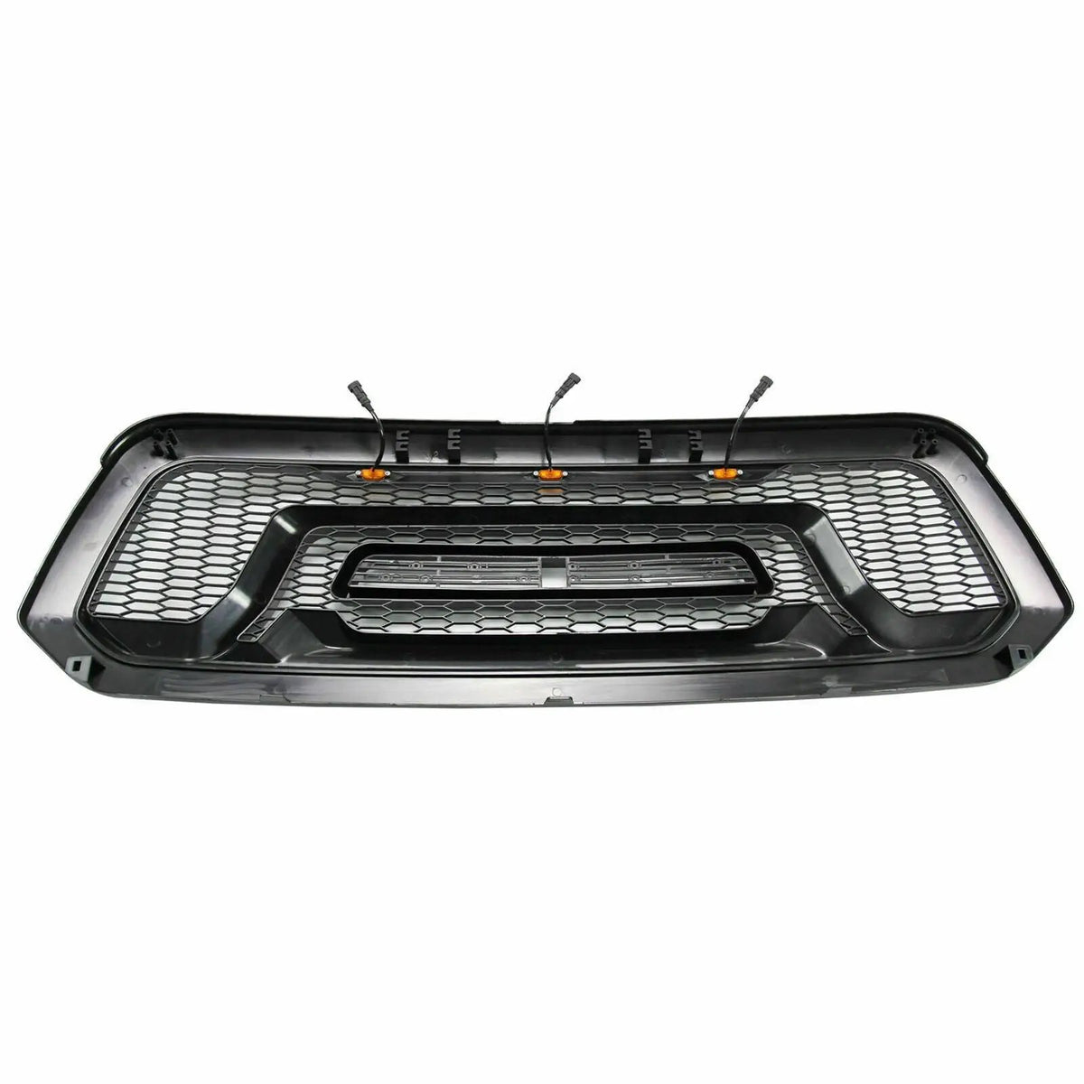 Matte Gray Front Grille Rebel Style w/LED Lights for  2013-2018 Dodge Ram 1500(With "RAM" Letter)