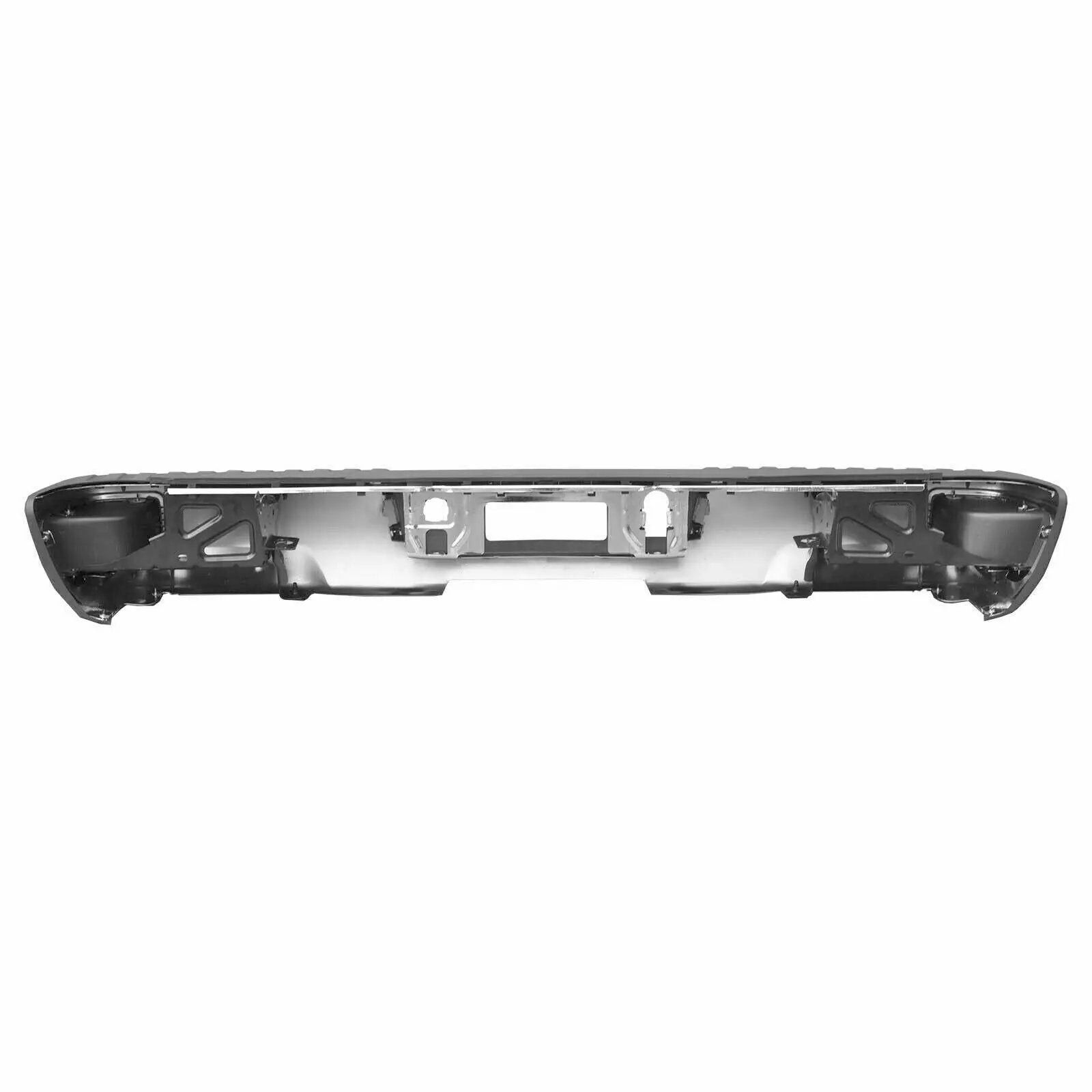 Chrome Rear Step Bumper w/o Sensor Holes For 14-18 Chevy Silverado/Sierra 1500