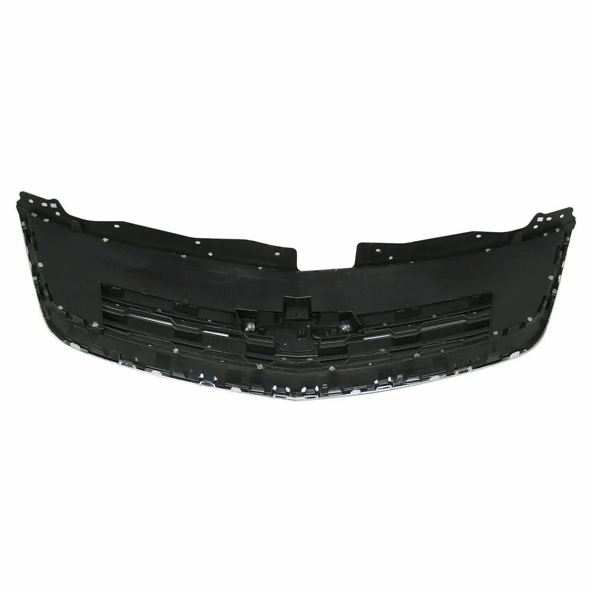 Black Chrome Front Upper & Lower Grille Grill for 2013-2017 Chevy Traverse